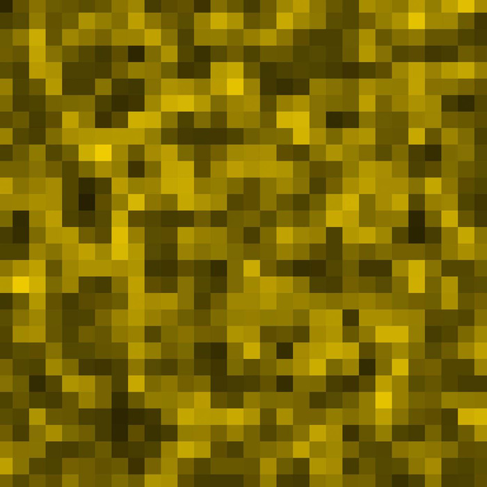 PIXELS pat. 2 / mustard - Cotton woven fabric