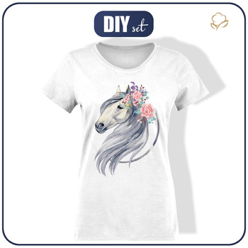 WOMEN’S T-SHIRT - HORSE pat. 2 - single jersey S