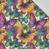 Butterfly & Flowers wz.17 - tkanina viskózová