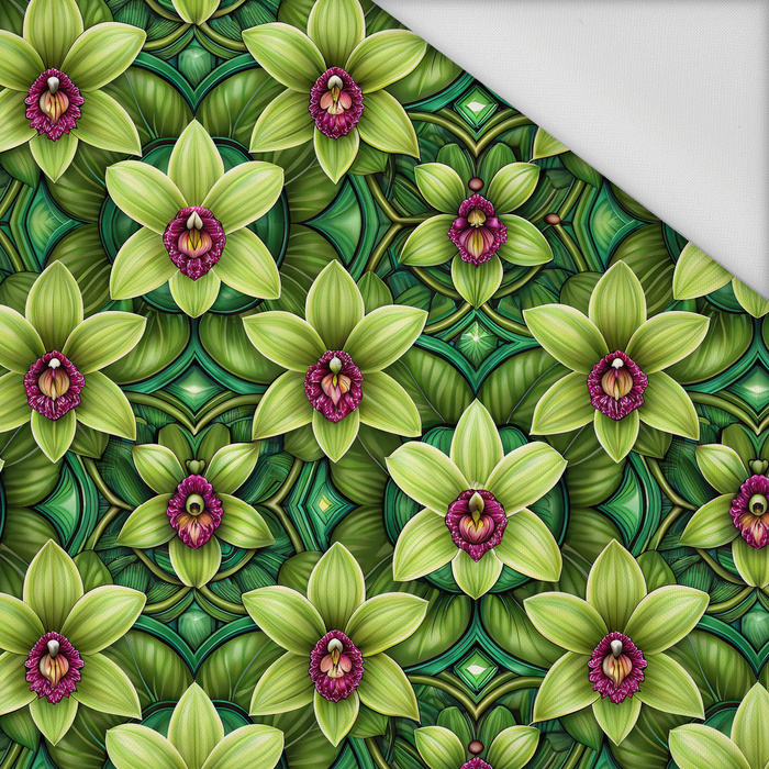 Stained Garden wz. 4 (FLOWERS) - Waterproof woven fabric