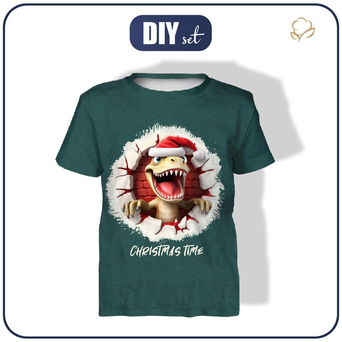 T-SHIRT DZIECIĘCY - HAPPY DINO - zestaw do uszycia (128/134)