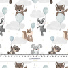 ANIMALS IN CLOUDS pat. 2 - Cotton muslin