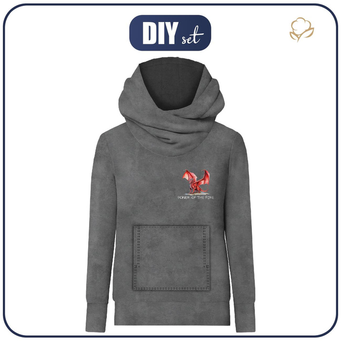 Unisex mikina s kapucí (HYDRA) - DRAGON - Sada šití 158/164