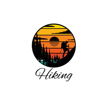 HIKING / white - panel (60cm x 50cm)