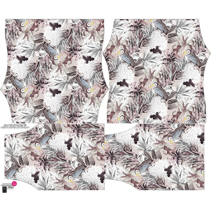 Bardot neckline blouse (SOFIA) - TROPICS - sewing set M