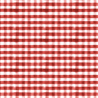 MINI VICHY GRID / red (CHECK AND ROSES) - Panama 220g