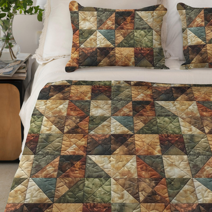 Batik Quilt wz.6 - Hydrofobní česaná teplákovina
