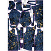 WOMEN'S PARKA (ANNA) - GOLDEN DOTS / jeans - sewing set M