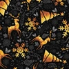 GOLDEN DEERS / black - softshell