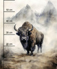BISON - panel (60cm x 50cm) Panama 220g