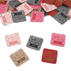 Metka ''MIT LIEBE GEMACHT'' 3x3cm – červená
