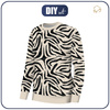 BASIC DAMEN SWEATSHIRT (HANA) - ZEBRA m. 1 - Sommersweat - XL