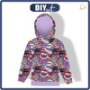 KINDER HOODIE (ALEX) - COMICS (violet - rot) - Sommersweat (110/116)