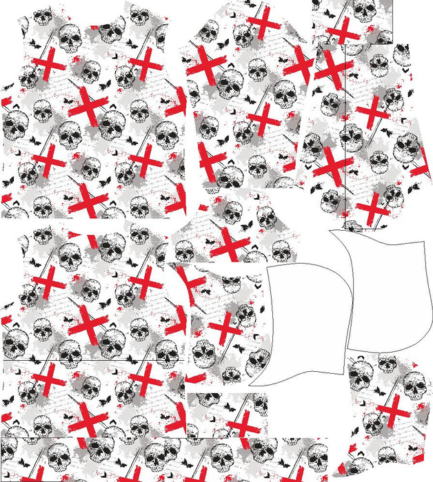 MĘSKA BLUZA Z KAPTUREM (COLORADO) - CZACHY I IKSY - zestaw do uszycia XXXL