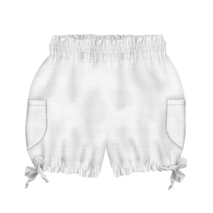 DĚTSKÉ ŠORTKY PUMPY - WHITE - sada šiti