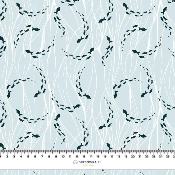 SHOAL / seaweed (BLUE PLANET) - Cotton woven fabric
