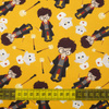 MAGICAL FRIENDS pat. 1 (MAGIC SCHOOL) / mustard - single jersey with elastane 