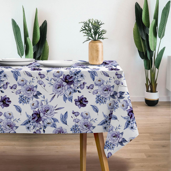 WATERCOLOR BOUQUET Pat. 2 (Very Peri) - Viscose jersey