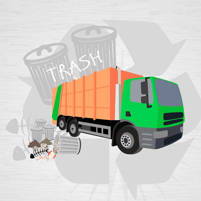 GARBAGE TRUCK  - panel