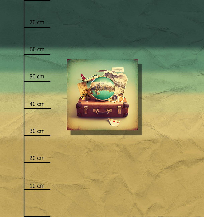 TRAVEL TIME PAT. 2 - panel (75cm x 80cm) Waterproof woven fabric