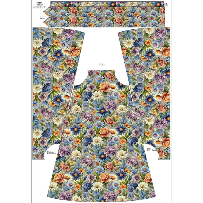 SUKIENKA "DALIA" MAXI (S-M) - FLOWERS wz.15 - zestaw do uszycia