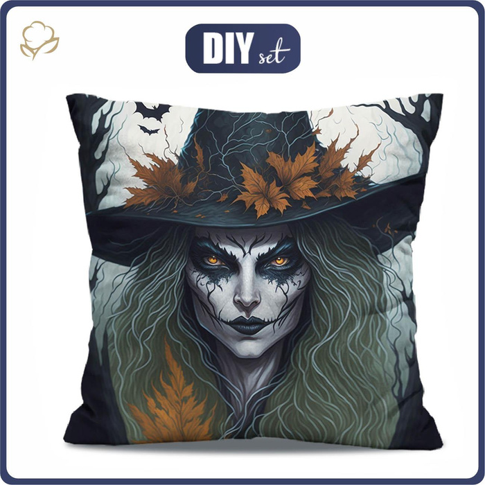 POLŠTÁŘ 45x45 - WITCH - Potahový velur - Sada šití