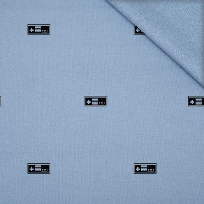 RETRO GAMER (black) / B-06 light blue / MINIMAL - looped knit PE240