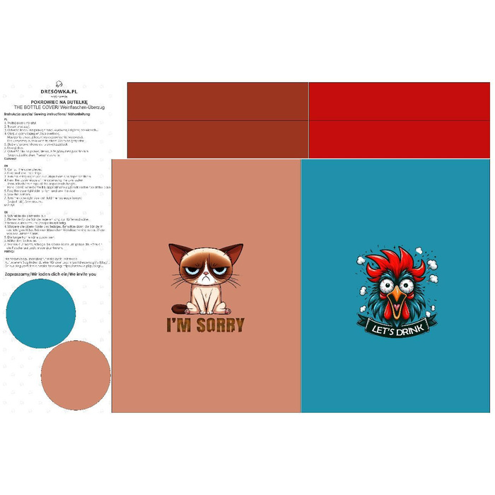 Weinflaschen-Überzug - I'M SORRY - DIY set