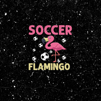 SOCCER FLAMINGO / black - panel (60cm x 50cm)