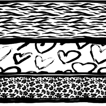 ANIMAL HEARTS - tkanina bawełniana