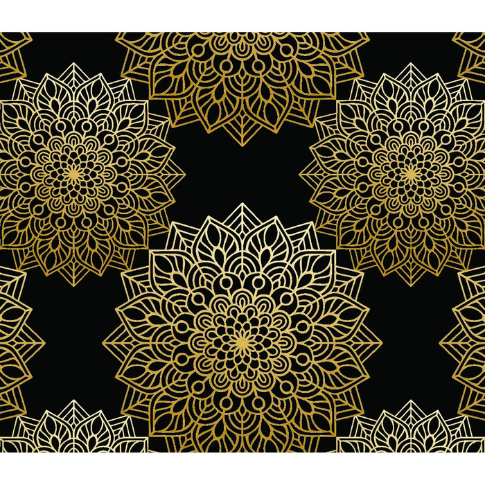 MANDALA m. 5 / schwarz - Kleid-Panel PTE200