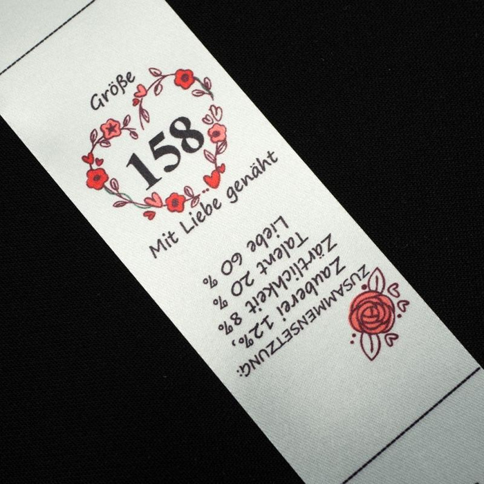 Girlish care tag DE - size 56- 4 pcs set