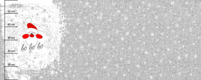 HO HO HO / white - SINGLE JERSEY PANORAMIC PANEL 