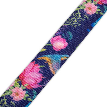 Sackcloth tape - KINGFISHERS AND BUTTERFLIES (KINGFISHERS IN THE MEADOW) / dark blue / Choice of sizes