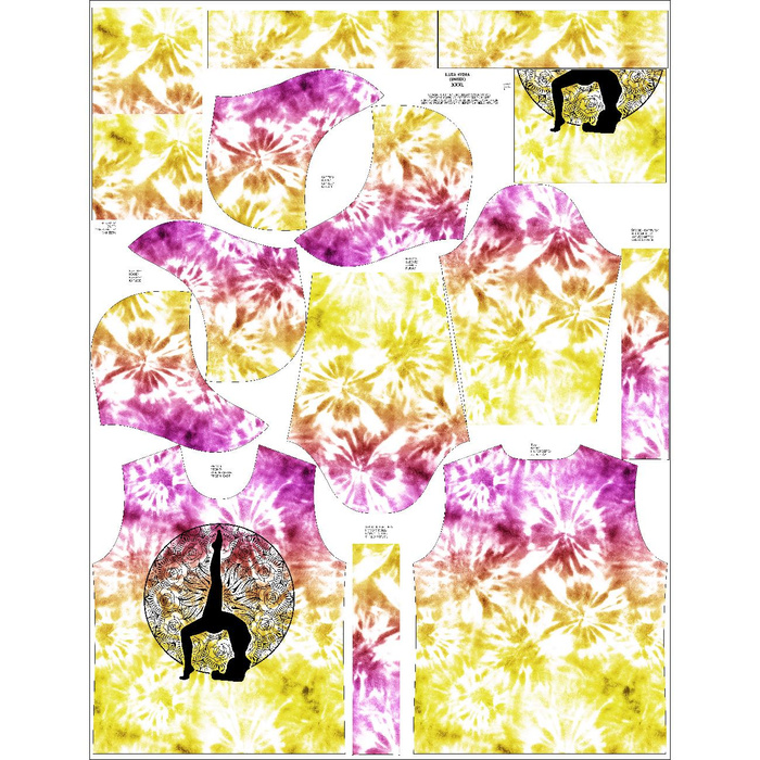 UNISEX HOODIE (HYDRA) - YOGA / mandala - sewing set S