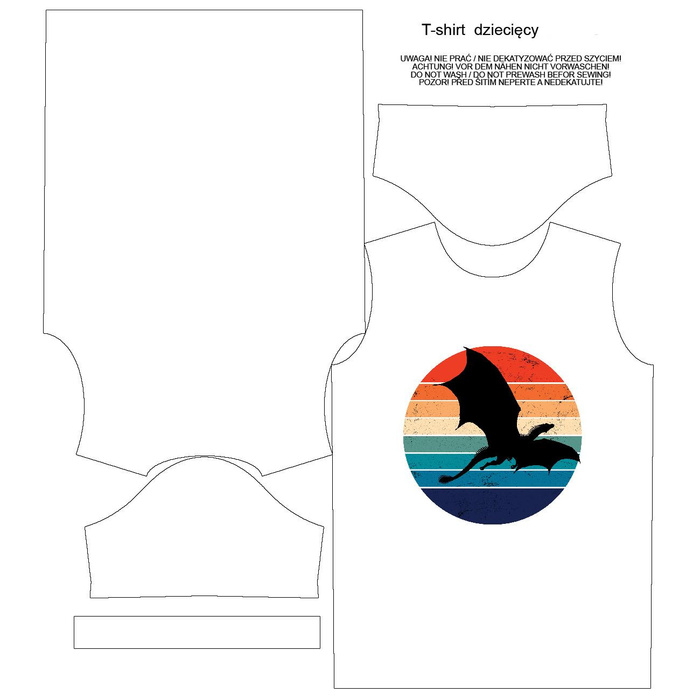 KINDER T-SHIRT - DRAGON M. 2 / weiß - Single Jersey