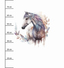 WATERCOLOR HORSE - Paneel (75cm x 80cm) Baumwoll Webware