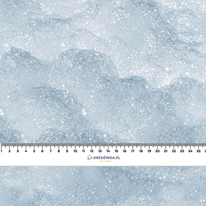 SCHNEE / hellblau (AUF GLAS GEMALT) - Wasserabweisende Webware