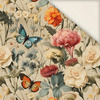 Butterfly & Flowers wz.9- Slub Weave