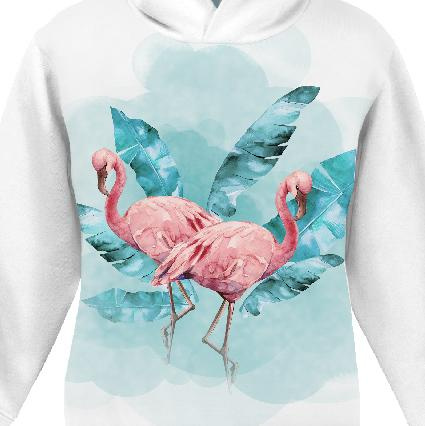 Jogginganzug für Kinder "OSLO" (110/116)  - FLAMINGOS Ms. 2 / weiß - Sommersweat