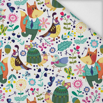 KOLOROWY BAL / biały - softshell