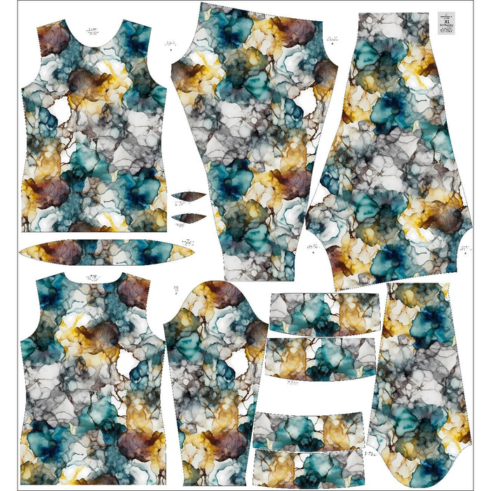 THERMO DAMEN SET (JANE) - ALCOHOL INK M. 1 - Nähset XS