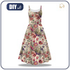 DRESS "ISABELLE" - PASTEL FLOWERS WZ. 30 - sewing set XL