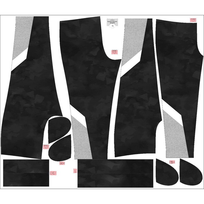 DAMEN JOGGINGHOSE  "NOEMI" (M)  - GREY COLOR BLOCKS - Nähset