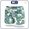 Women’s boardshorts - MONSTERA pat. 4 / white S