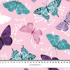 BUTTERFLIES PAT. 5 / pink (PURPLE BUTTERFLIES) - softshell