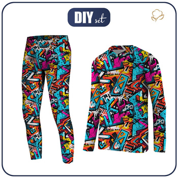 THERMO KOMPLET CHŁOPIĘCY (LUCAS) - KOLOROWE GRAFFITI - zestaw do uszycia 104