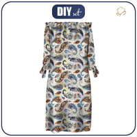 DRESS "CARMEN" - BOHO PAISLEY - crepe M