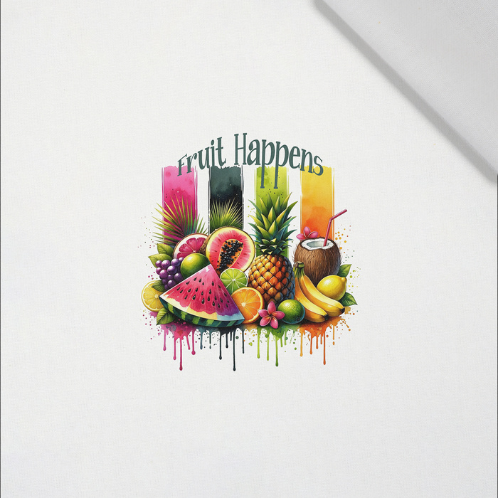 TUTTI FRUTTI MIX WZ. 1 - panel (60cm x 50cm) Cotton woven fabric