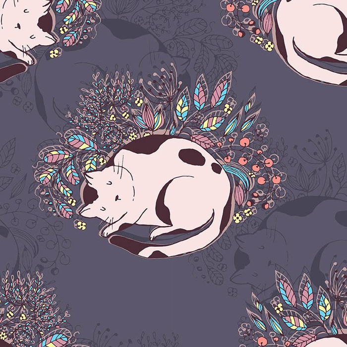 SLEEPY KITTIES - Waterproof woven fabric